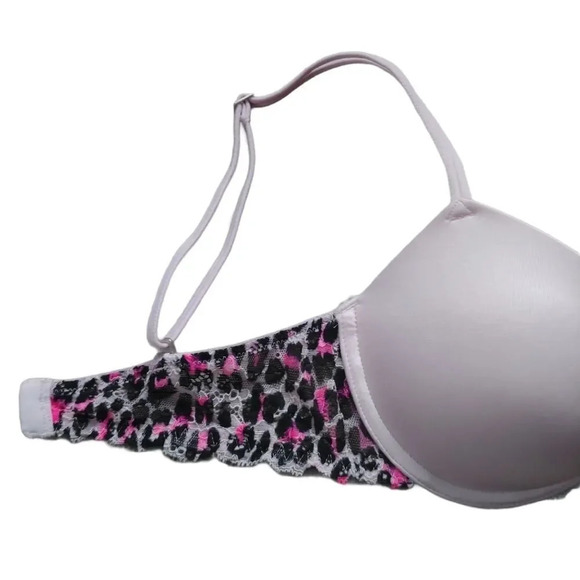 Pink by Victoria Secret Push Up Bra  Satin/Lace 32C - Picture 5 of 12